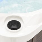 Platinum Spas Happy hot tub Bluetooth speaker grille close-up