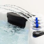 Platinum Spas Happy hot tub cascading water fountain jets close-up