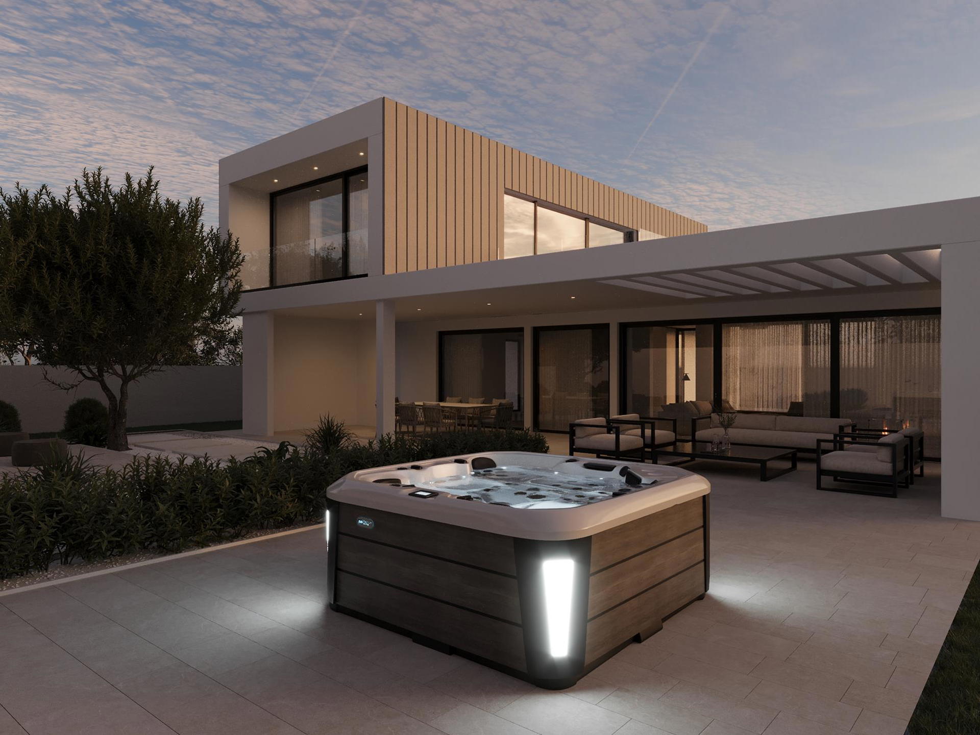 Kenya Hot Tub lifestyle night view