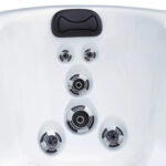 Headrest and five-jet cluster in the lounger seat of a Platinum Spas Reims hot tub