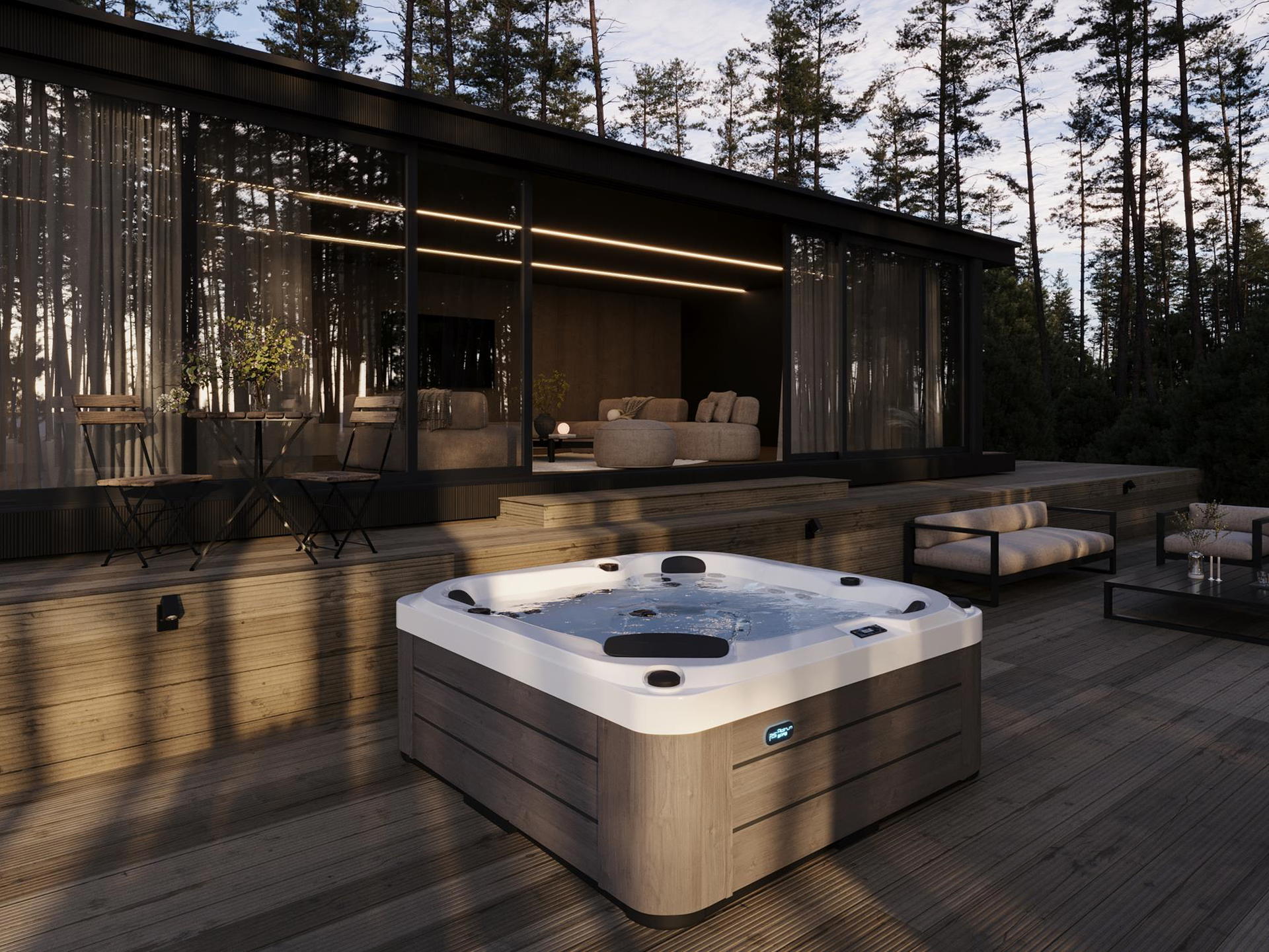 St Tropez Hot Tub lifestyle day view