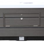 Platinum Spas Vacation Social hot tub cabinet panel with lockable equipment access door and hinges