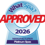 WhatSpa Approved Manufacturer 2026 award for Platinum Spas