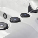 Platinum Spas Portofino hot tub in Sterling Silver