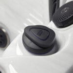 Platinum Spas Portofino hot tub in Sterling Silver