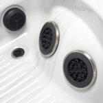 Platinum Spas Portofino hot tub in Sterling Silver