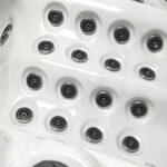 Platinum Spas Portofino hot tub in Sterling Silver